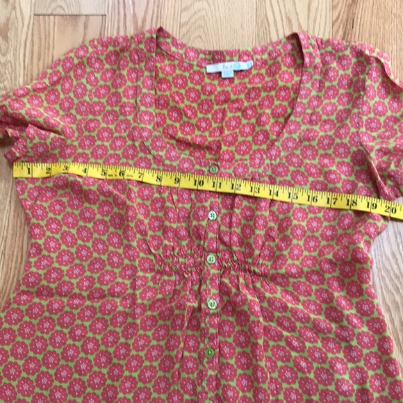 Boden SZ 12, Floral Pink /green Button-Up Women's Top. - Picture 6 of 9